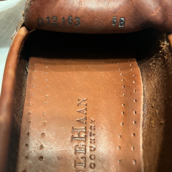 Cole Haan Men's Tan Leather Loafers with Silver Accent - Picture 8 of 8
